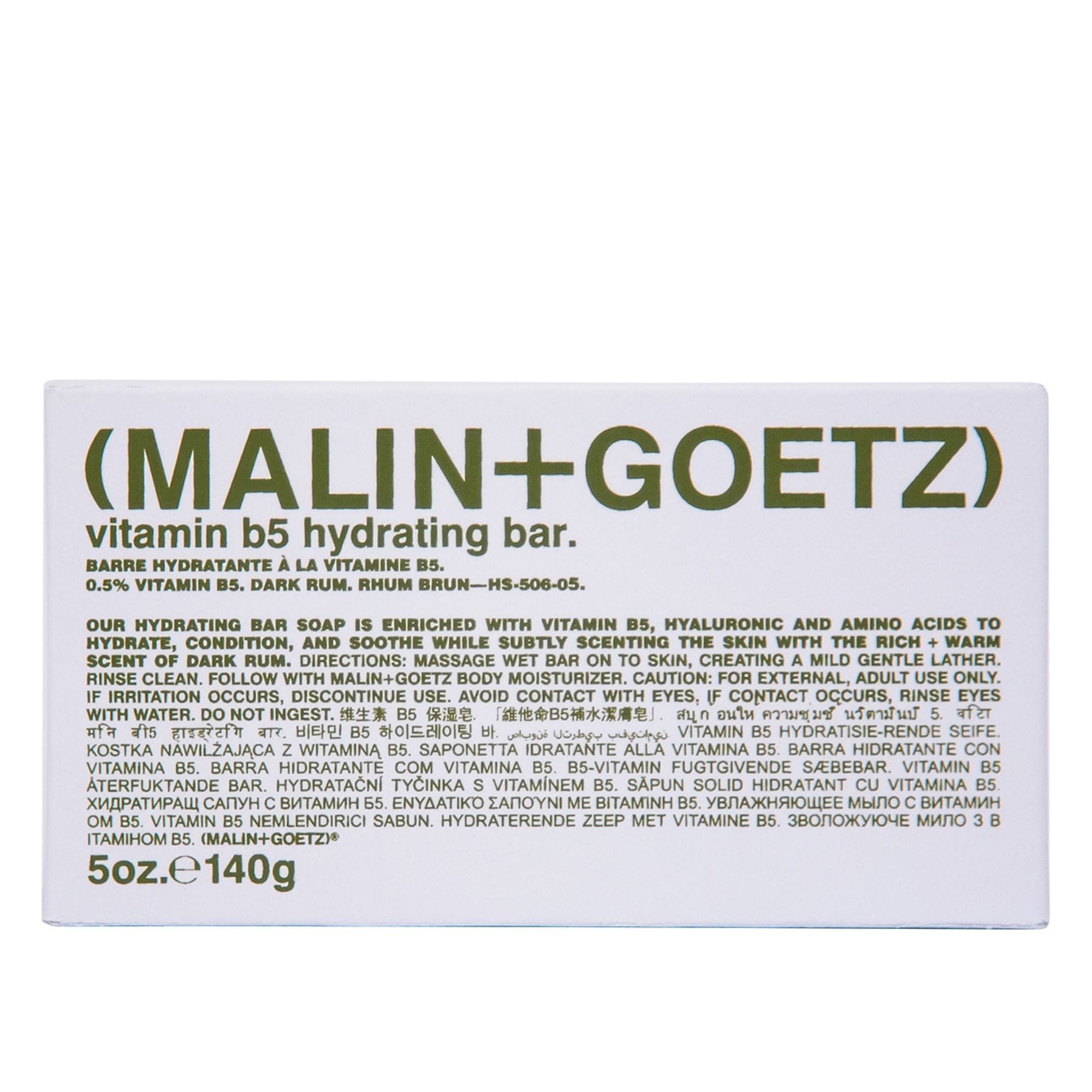 Vitamin B5 Hydrating Bar Dark Rum MALIN+GOETZ Barra limpiadora - ABANUC
