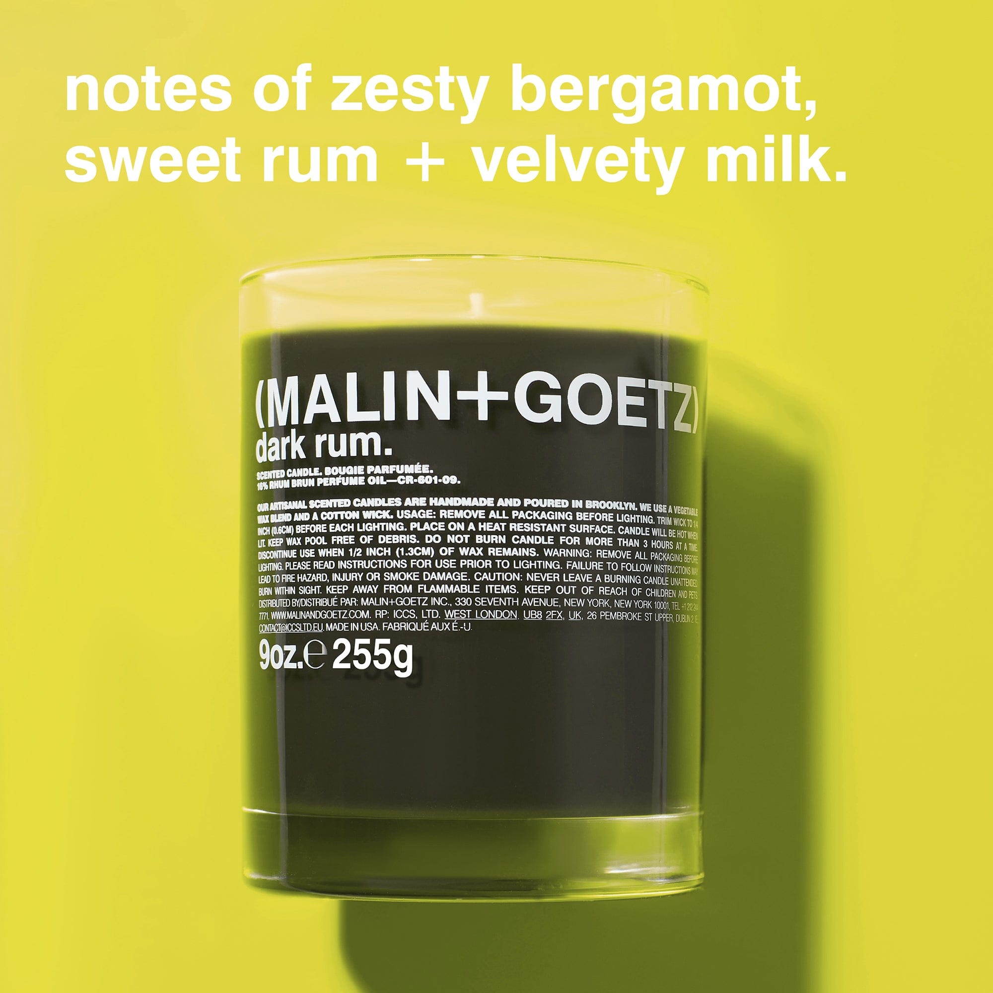 Dark Rum Candle MALIN+GOETZ Vela Perfumada - ABANUC