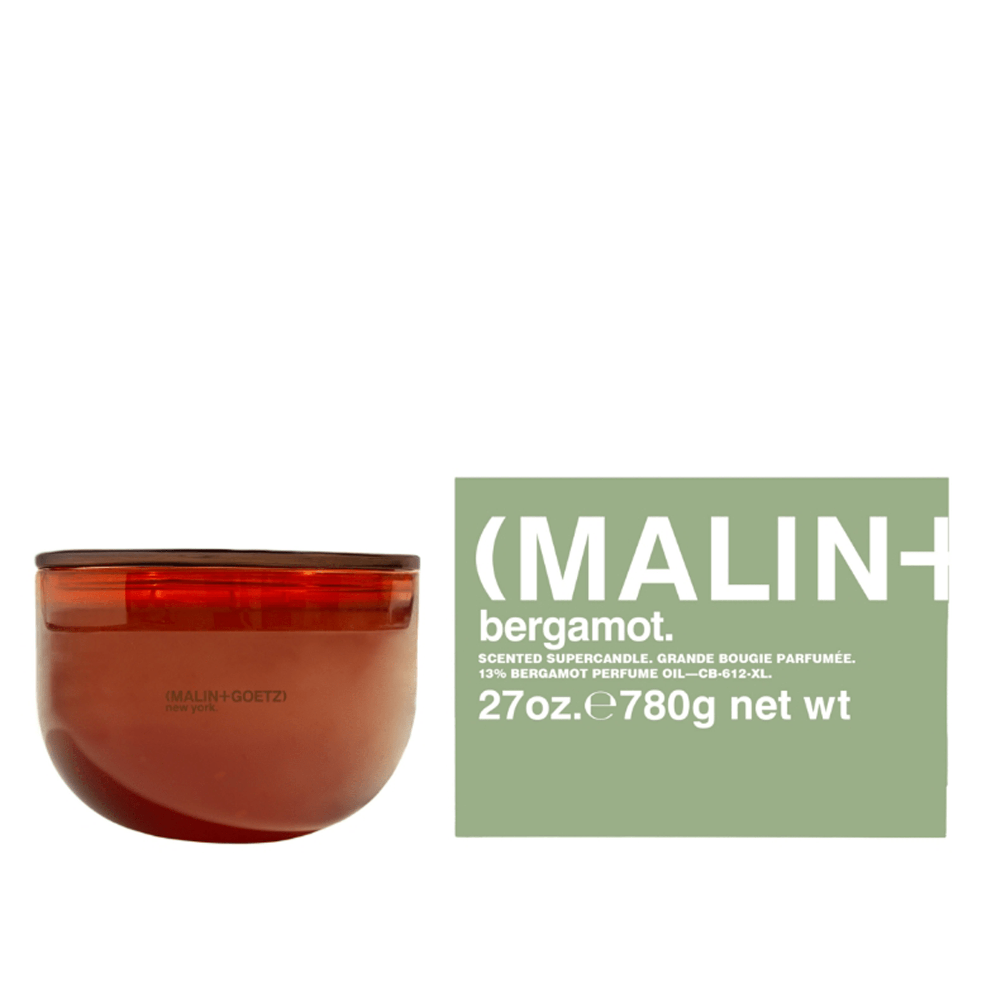 Bergamot Candle MALIN+GOETZ Vela perfumada de 780 g - ABANUC