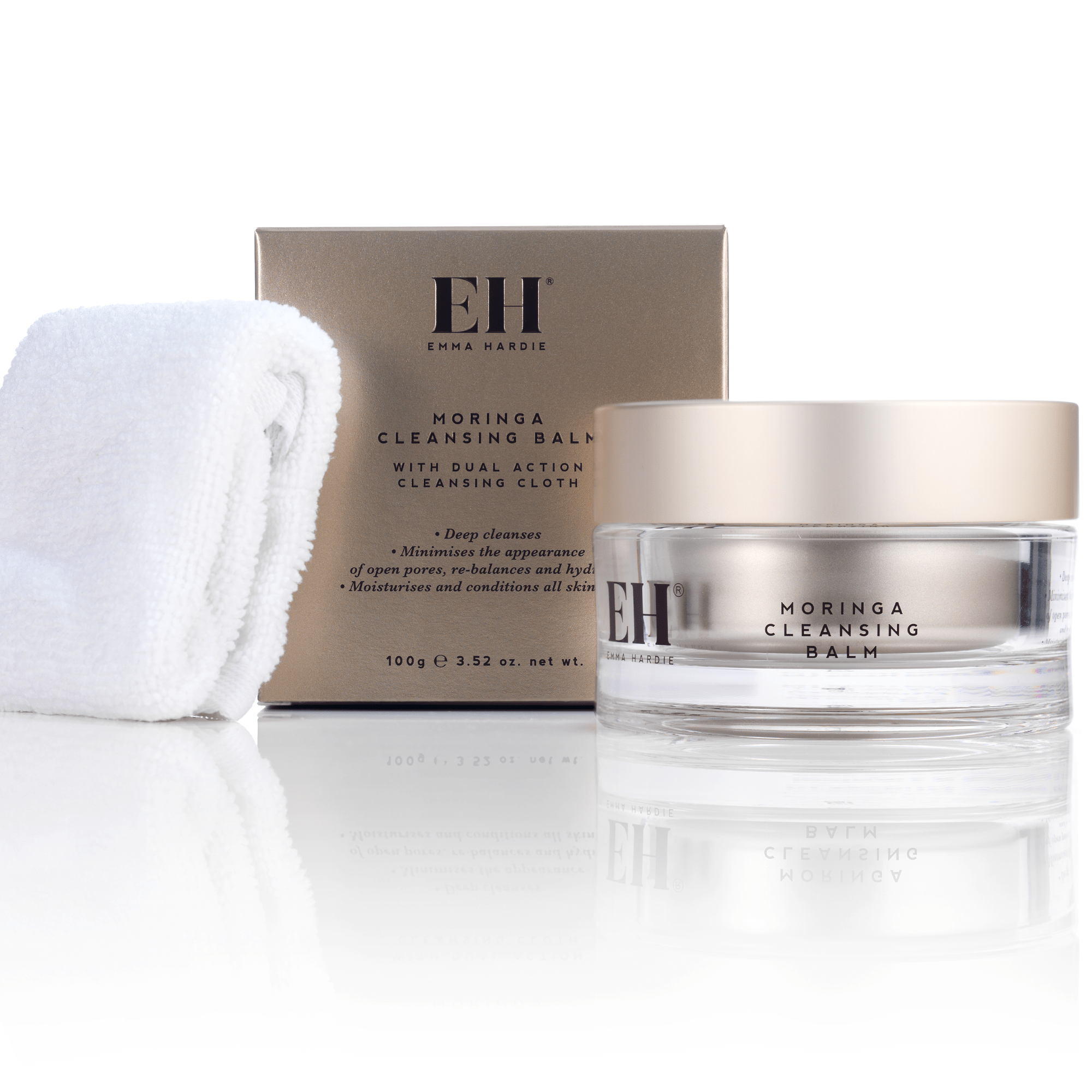 Moringa Cleansing Balm con paño limpiador Emma Hardie Bálsamo Limpiador - ABANUC
