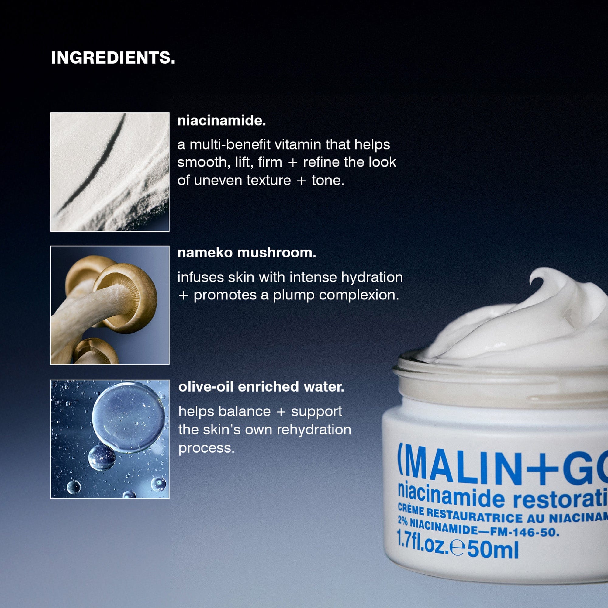 Niacinamide Restorative Cream MALIN+GOETZ Face Cream