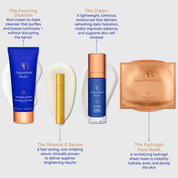 Augustinus Bader The Luminous Hydration Collection set facial con The Cream The Foaming Cleanser Vitamin C Serum y Hydrogel Face Mask