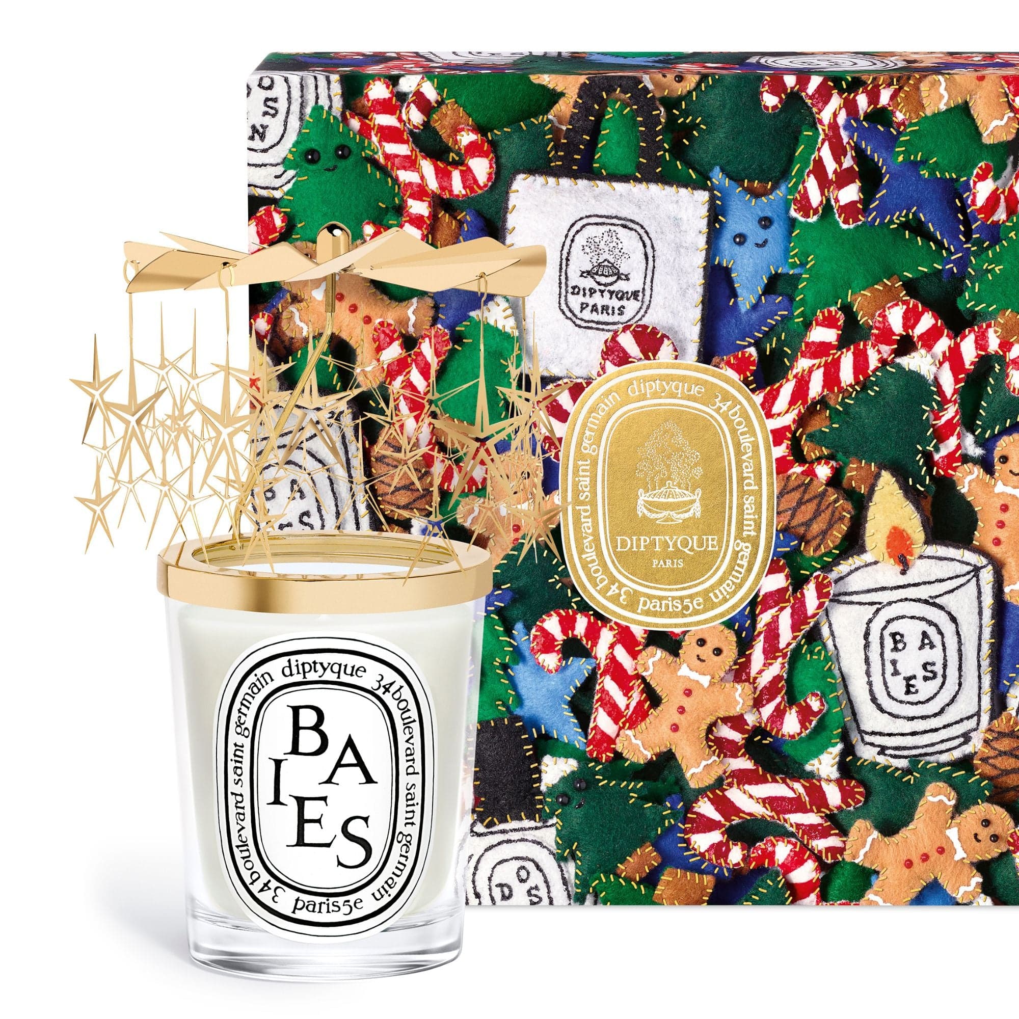 Carrossel de Diptyque 190 g com vela Baies de edição limitada