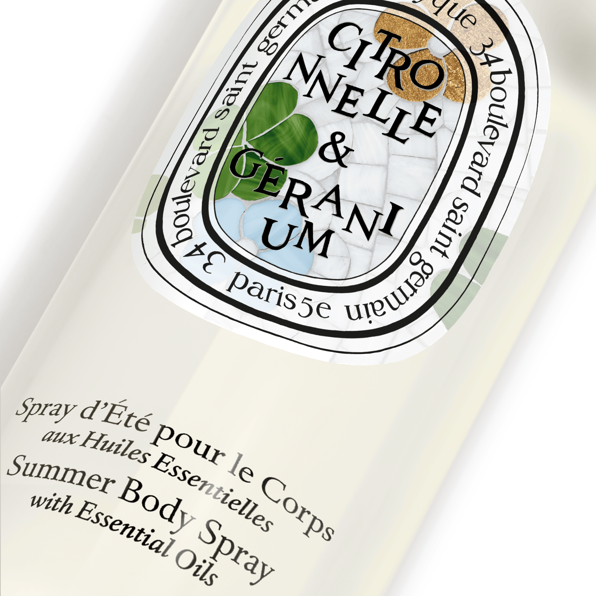 Citronnelle & Geranium Summer Body Spray | Diptyque