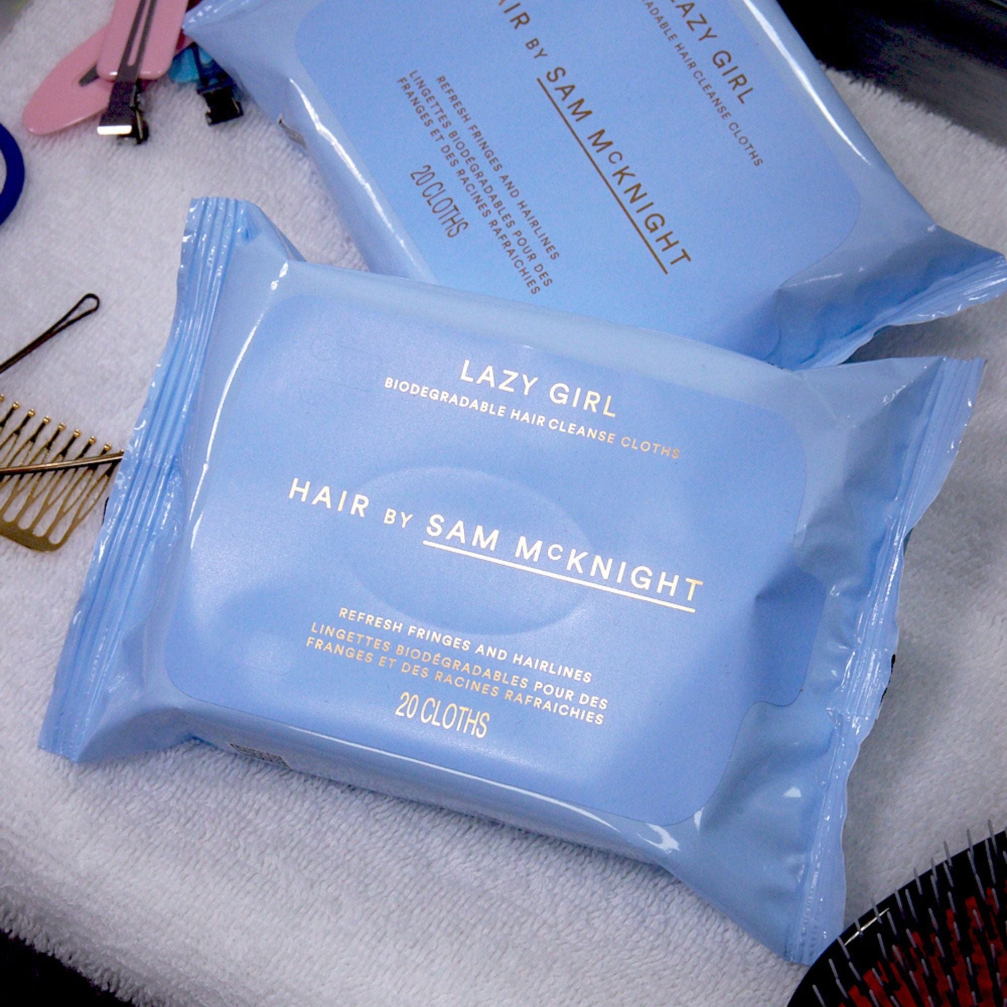 Lazy Girl Biodegradable Hair Cleansing Wipes Hair by Sam Mcknight Toallitas limpiadoras - ABANUC
