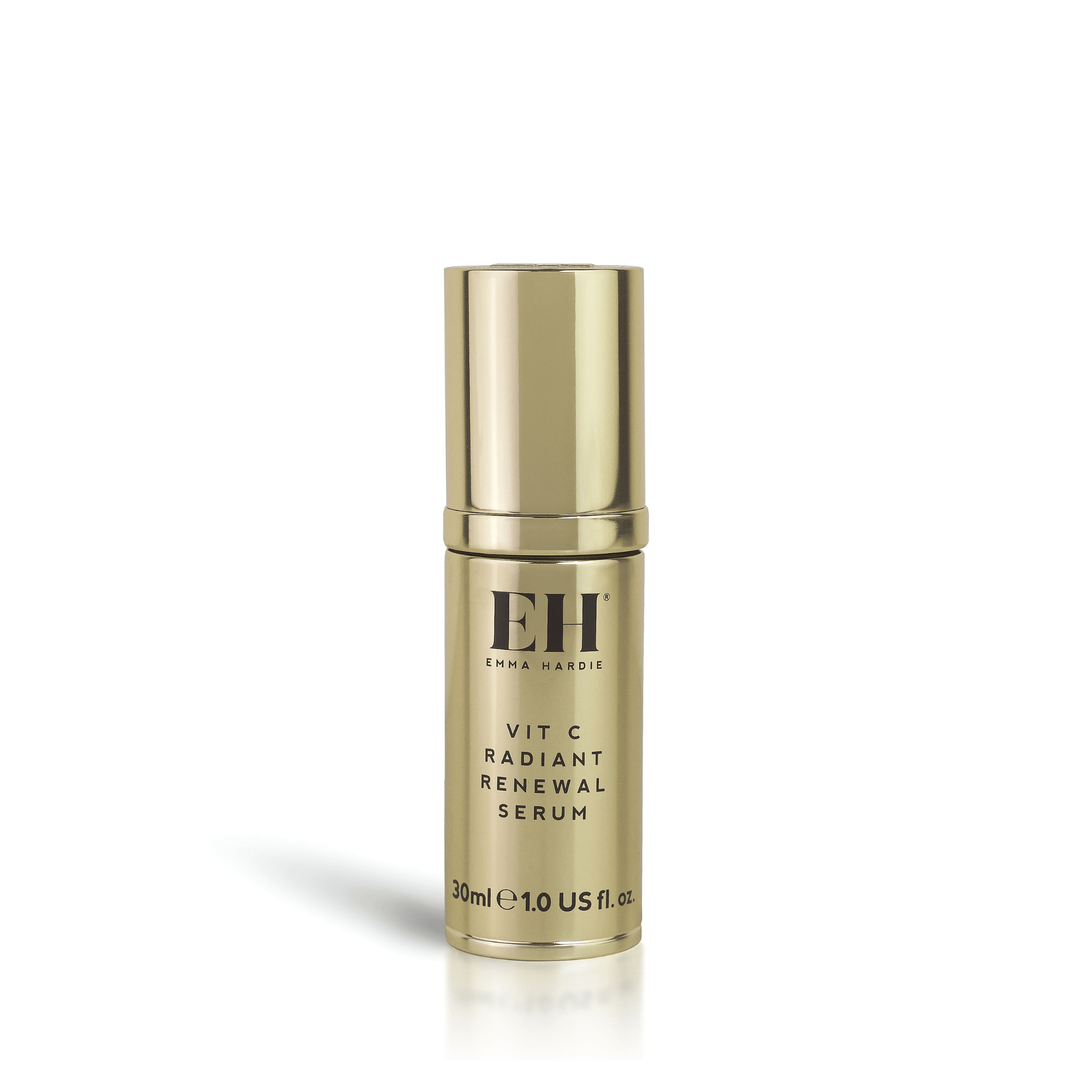 Serum facial Emma Hardie Vitamin C Radiant Renewal Serum en envase dorado de 30 ml.