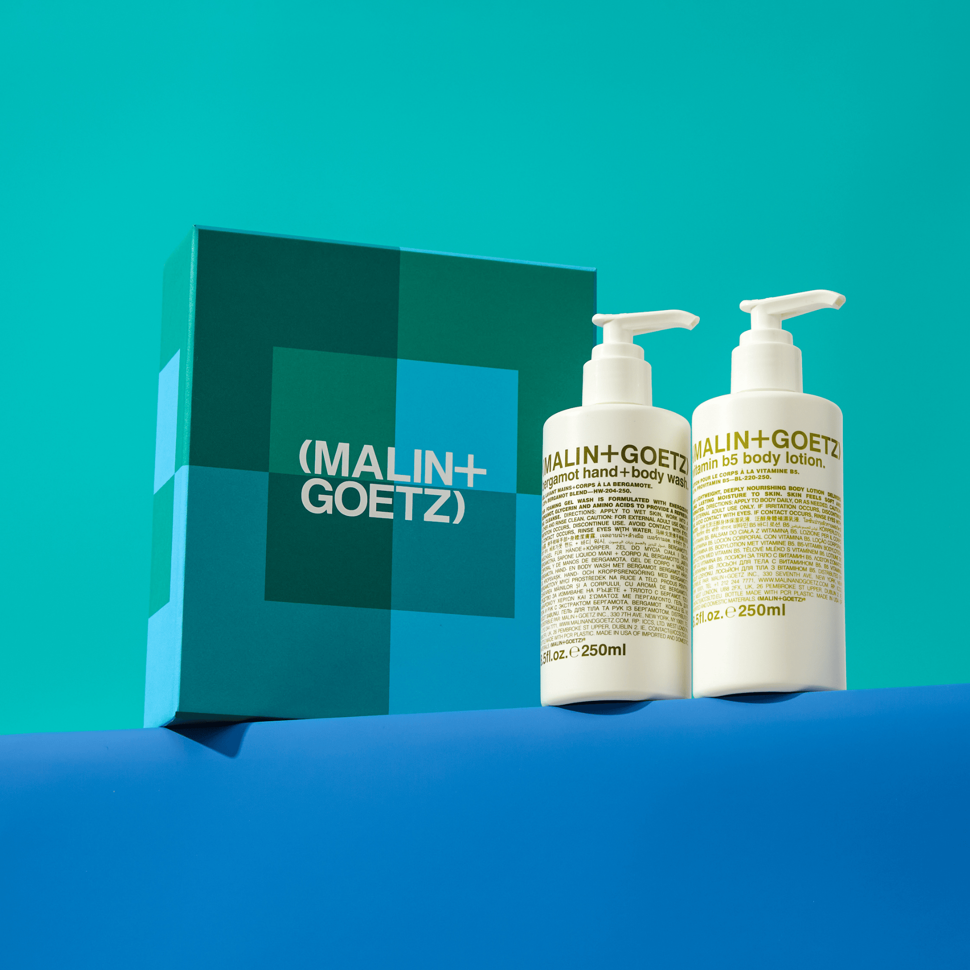 MALIN+GOETZ Bergamot & Bright Set con Bergamot Hand + Body Wash 250 ml y Vitamin B5 Body Lotion 250 ml