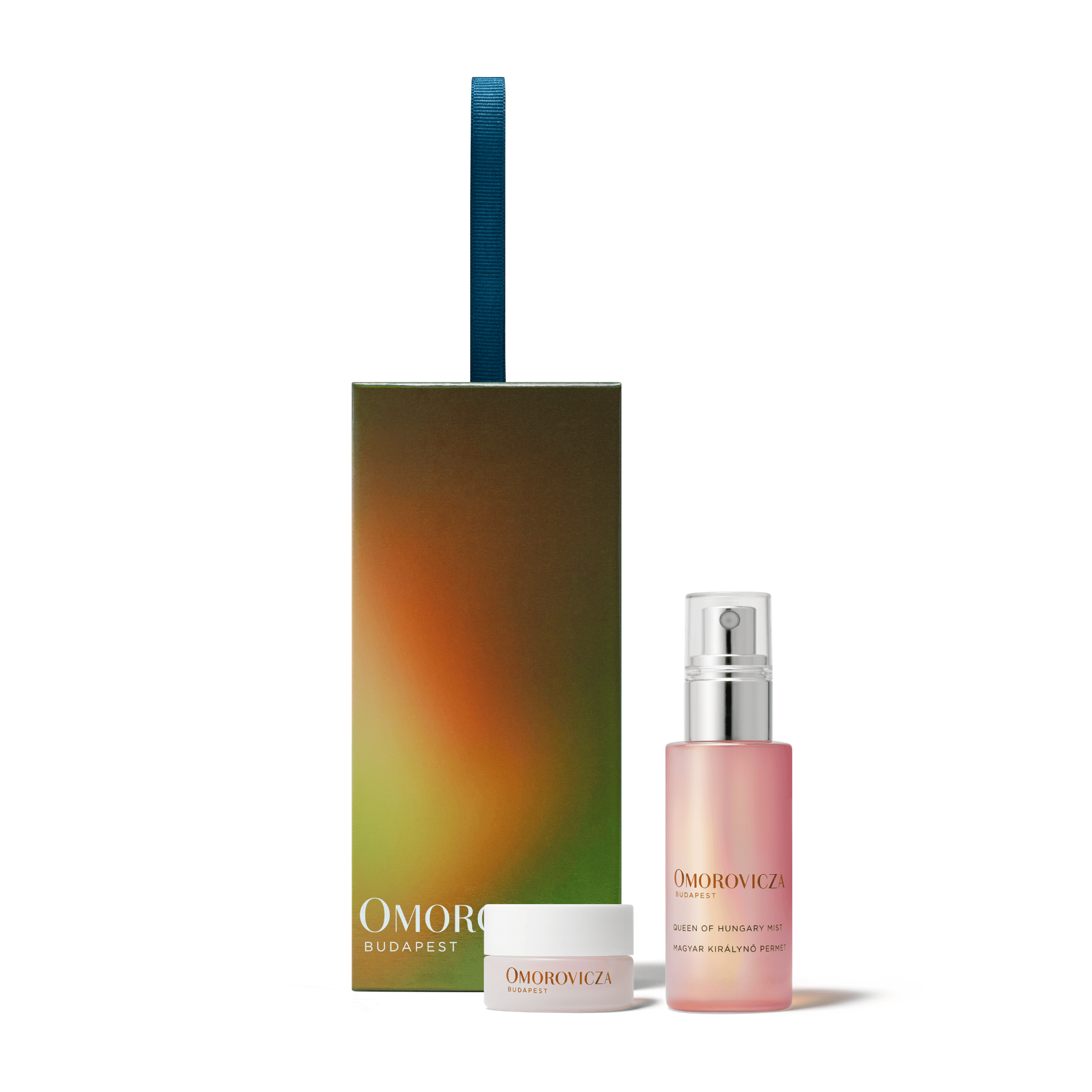 Omorovicza The Daily Radiance Giftset con Queen of Hungary Mist edición limitada 30 ml y Perfecting Lip Balm 10 ml