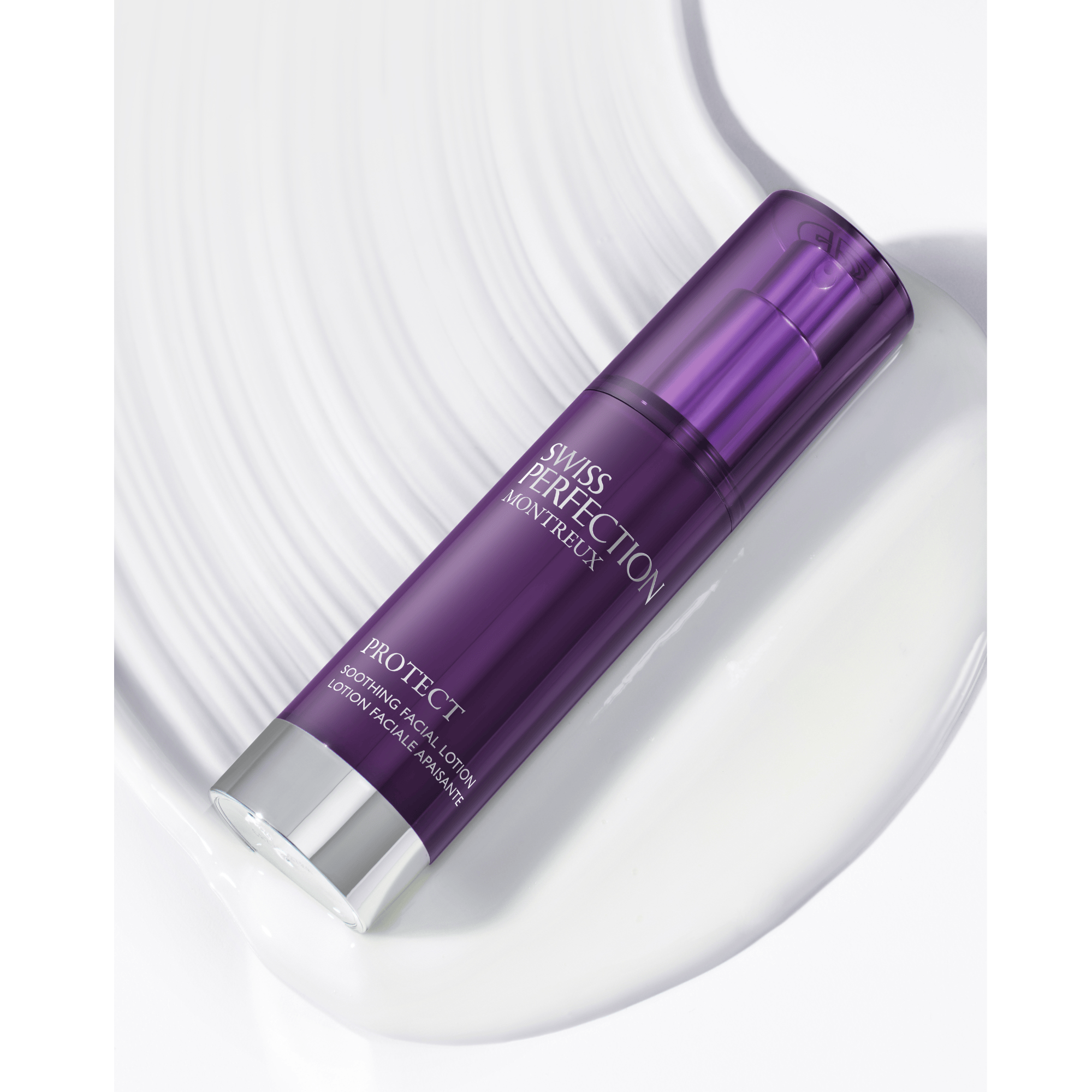 Swiss Perfection Soothing Facial Lotion loción facial calmante e hidratante para pieles sensibles con Cellular Active IRISA y ácido hialurónico