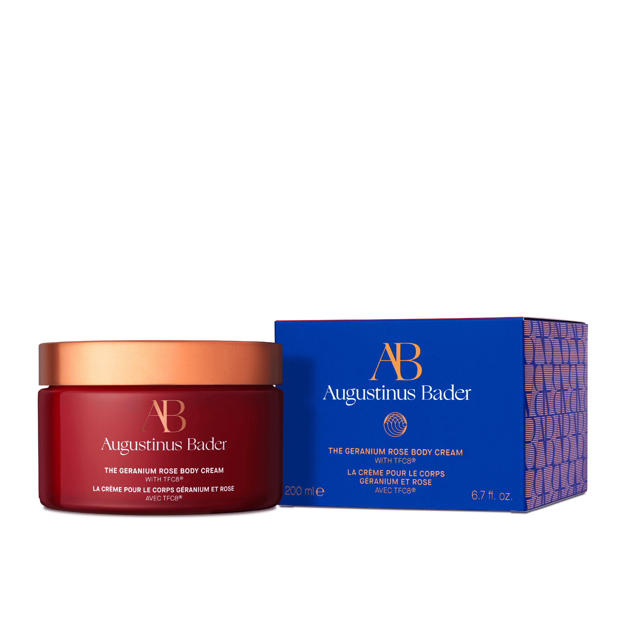 The Geranium Rose Body Cream de Augustinus Bader – crema corporal con TFC8®, geranio y rosa que hidrata, reafirma y mejora la elasticidad.