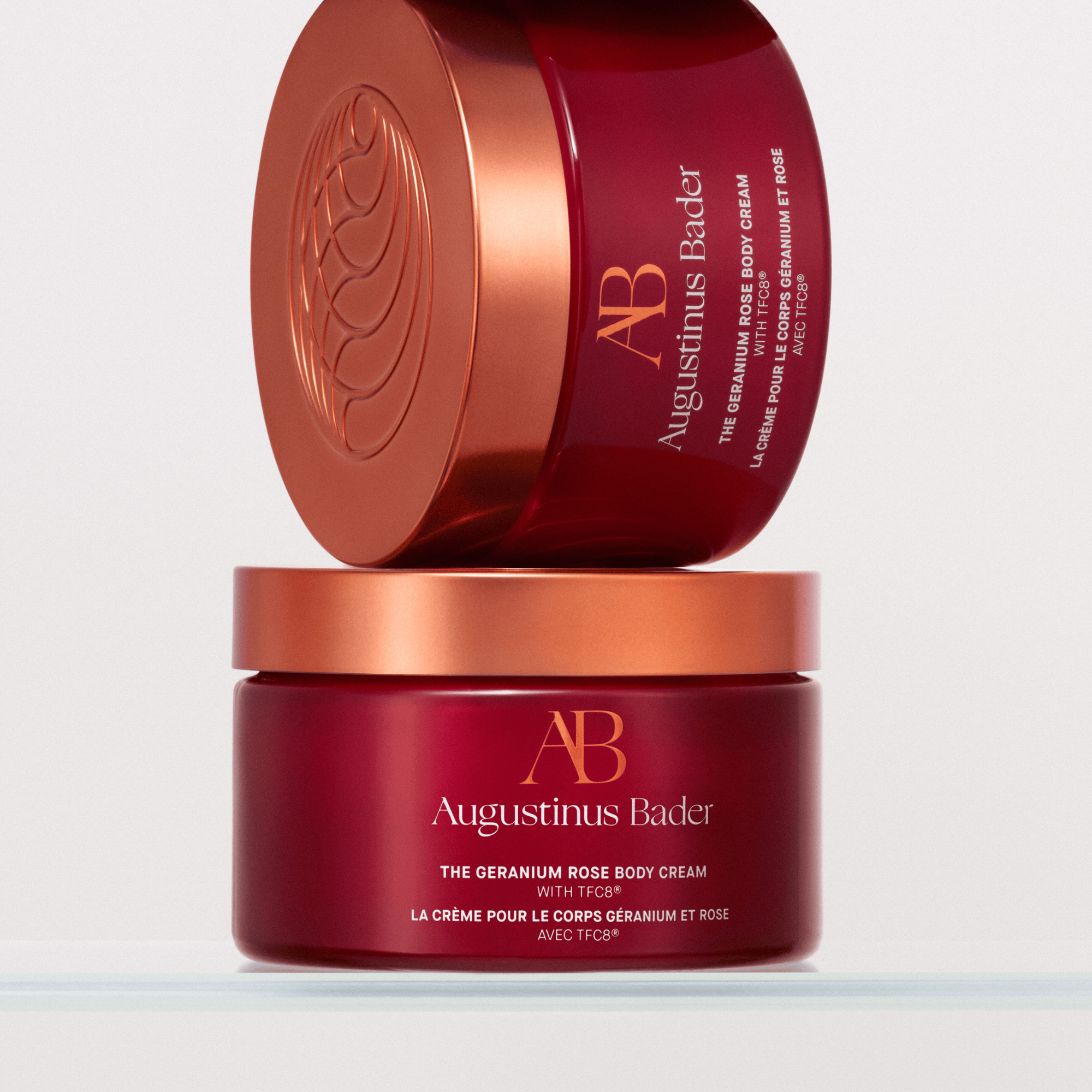 The Geranium Rose Body Cream de Augustinus Bader – crema corporal con TFC8®, geranio y rosa que hidrata, reafirma y mejora la elasticidad.