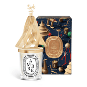Linterna decorativa Diptyque edición limitada con diseño de abeto y estrellas para vela clásica de 190 g, 