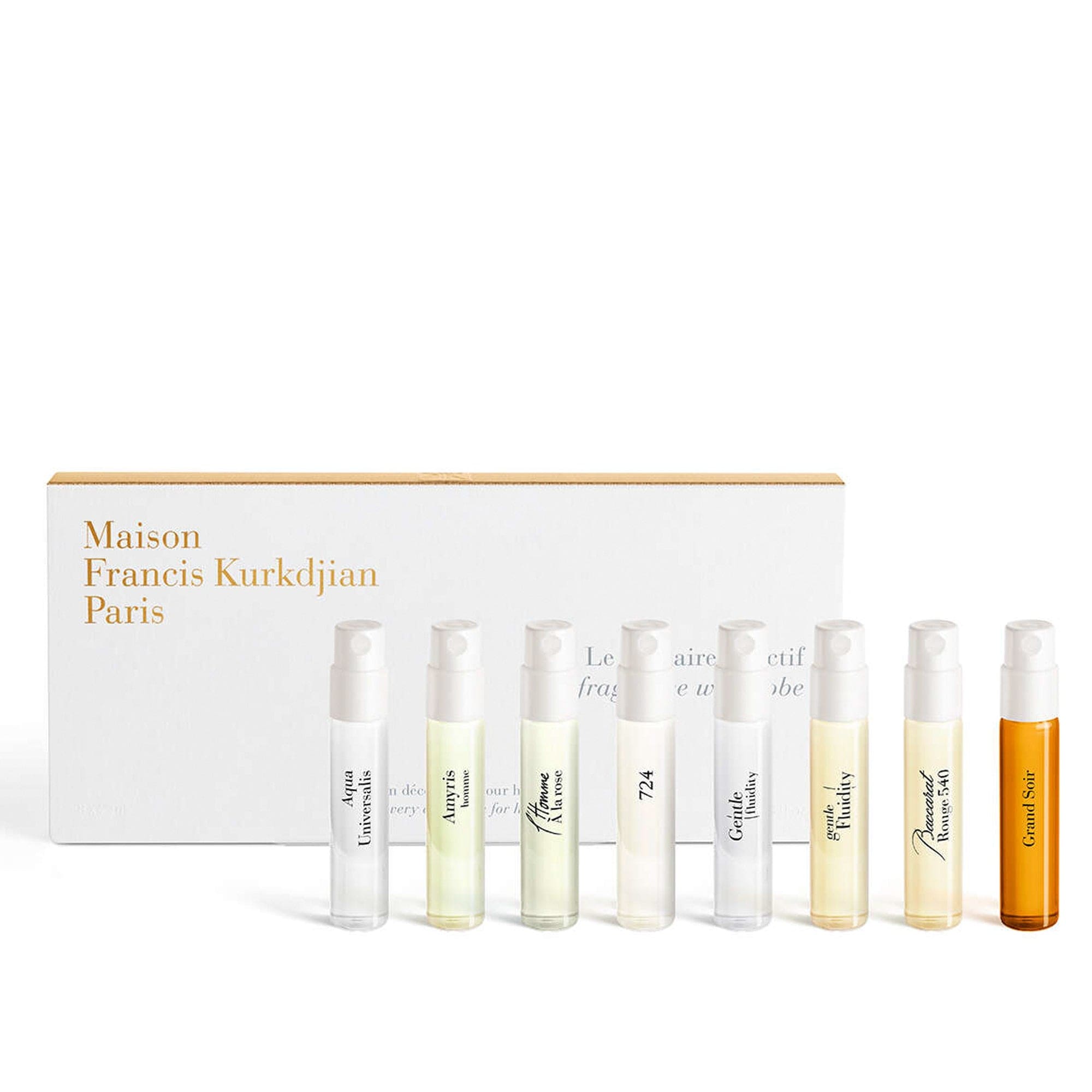 Pack de descoberta de fragrâncias para homem Maison Francis Kurkdjian.