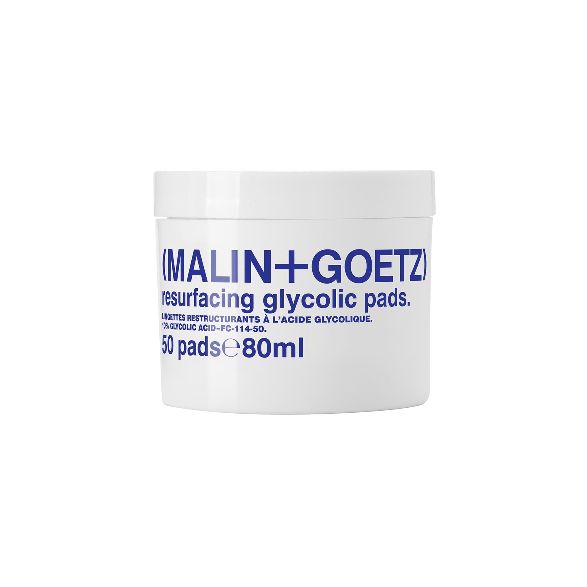 Resurfacing Glycolic Pads de (MALIN+GOETZ) Discos de algodón de ácido glicólico